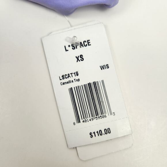 L*Space Camellia Bikini Top in Wisteria Purple Size XS NWT Adjustable - Picture 5 of 6